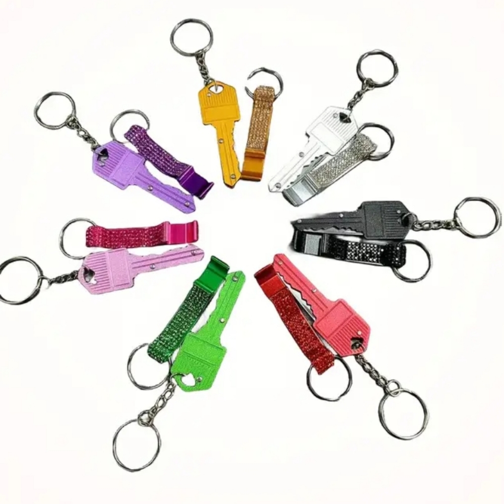 🆕️Key Knife & Glam Bottle Opener Keychain  Duo